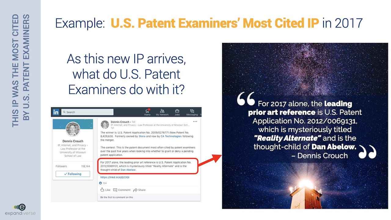 Expandiverse Technology: U.S. Patent examiners' most cited IP in 2017