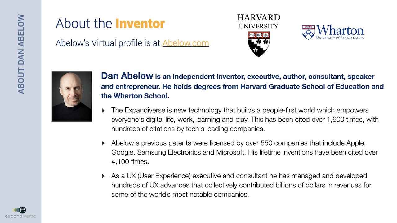 Expandiverse Technology: About the Inventor