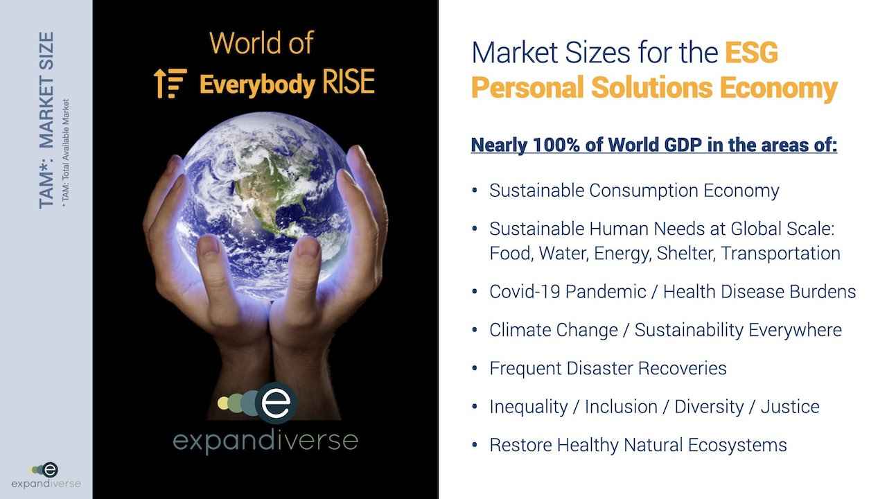 Expandiverse Technology: Market sizes for the ESG Personal Solutions Economy